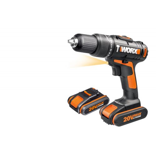 Worx WX371.1 - Taladro percutor 20V 2.0Ah (2 bat)